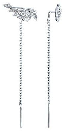 Серьги-цепочки SOKOLOV 94025867 вес 1.82 г серебро, фианит купить,15499