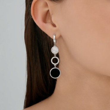 Серьги Diamant 94-321-02279-1 вес 7.22 г серебро, агат, фианит купить,39106