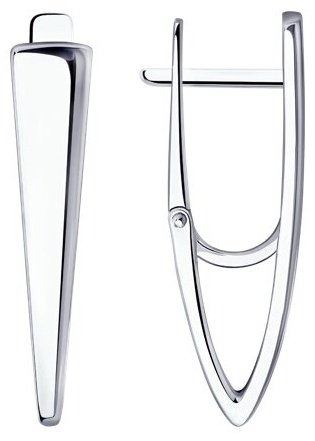 Серьги Diamant 94-120-00611-1 вес 4.01 г серебро, без вставок купить,NaN