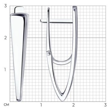 Серьги Diamant 94-120-00611-1 вес 4.01 г серебро, без вставок купить,NaN