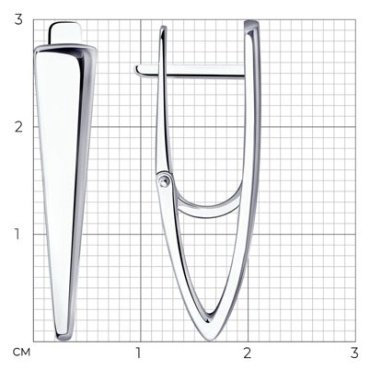 Серьги Diamant 94-120-00611-1 вес 4.01 г серебро, без вставок купить,NaN