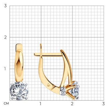 Серьги Diamant 93-120-02133-1 вес 2.65 г серебро, фианит купить,NaN