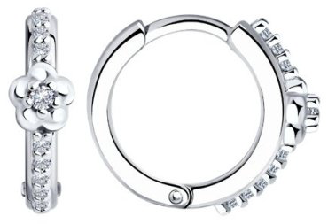 Серьги SOKOLOV 94025755 вес 2.18 г серебро, фианит купить,13949