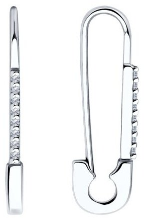 Серьги SOKOLOV 94025991 вес 1.9 г серебро, фианит купить,NaN