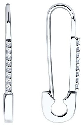 Серьги SOKOLOV 94025991 вес 1.9 г серебро, фианит купить,NaN