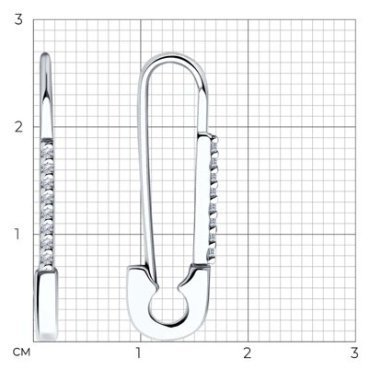 Серьги SOKOLOV 94025991 вес 1.9 г серебро, фианит купить,NaN