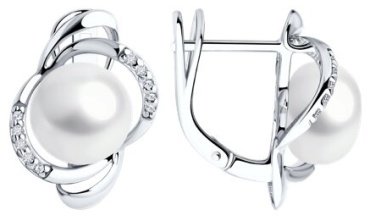 Серьги SOKOLOV 92022940 вес 5.07 г серебро, фианит купить,28267