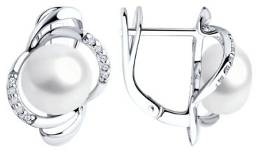 Серьги SOKOLOV 92022940 вес 5.07 г серебро, фианит купить,28267