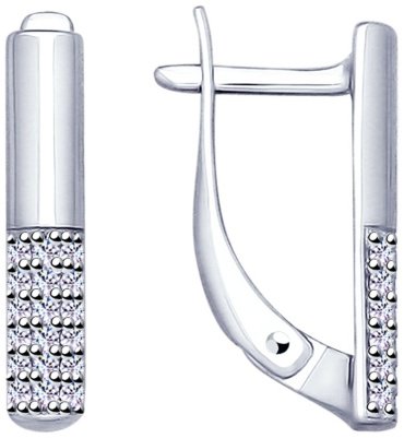 Серьги SOKOLOV 94022905 вес 2.23 г серебро, фианит купить,12920