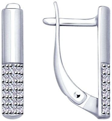 Серьги SOKOLOV 94022905 вес 2.23 г серебро, фианит купить,12920