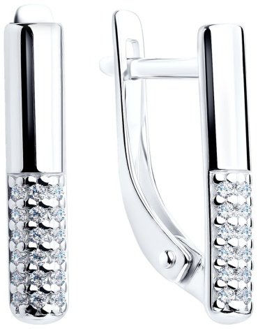 Серьги SOKOLOV 94022905 вес 2.23 г серебро, фианит купить,12920