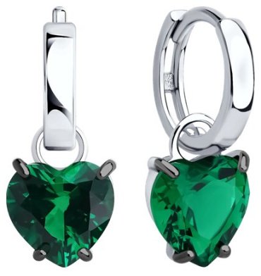 Серьги SOKOLOV 94026824 вес 3 г серебро, фианит купить,21031