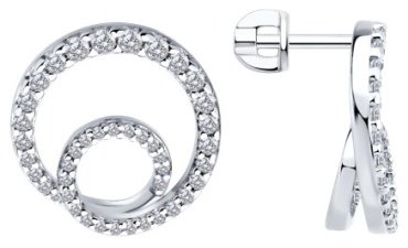 Серьги SOKOLOV 94026885_s вес 6.15 г серебро, фианит купить,22250