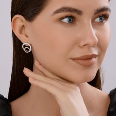 Серьги SOKOLOV 94026885_s вес 6.15 г серебро, фианит купить,22250