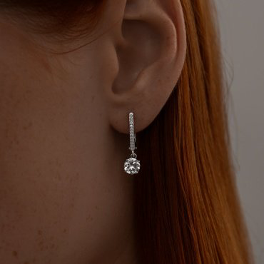Серьги SOKOLOV 94025771 вес 2.52 серебро, фианит купить,15316