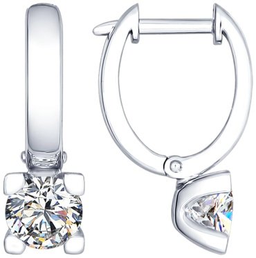 Серьги SOKOLOV 94025672 вес 3.83 г серебро, фианит купить,19668