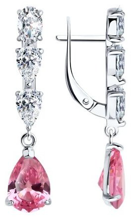 Серьги SOKOLOV 94026776_s вес 4.53 г серебро, фианит купить,25949