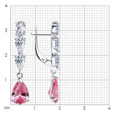Серьги SOKOLOV 94026776_s вес 4.53 г серебро, фианит купить,25949