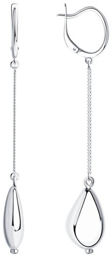 Серьги SOKOLOV 94025011 вес 3.93 г серебро, без вставок купить,64071