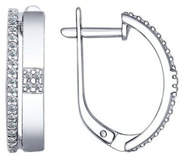 Серьги SOKOLOV 94022368 вес 2.68 г серебро, фианит купить,21362