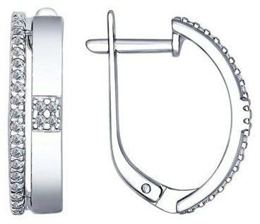 Серьги SOKOLOV 94022368 вес 2.68 г серебро, фианит купить,21362