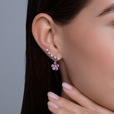 Серьги SOKOLOV 94026781 вес 2.66 г серебро, фианит купить,NaN