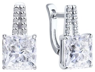 Серьги SOKOLOV 94026820 вес 4.06 г серебро, фианит купить,19858