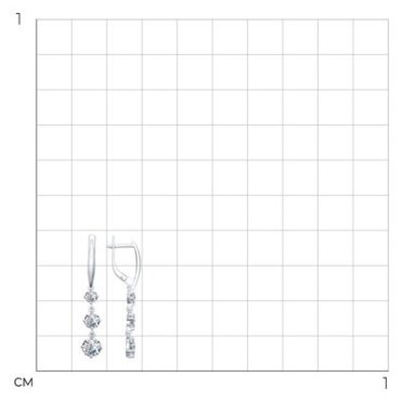 Серьги SOKOLOV 94025230 вес 3.41 г серебро, фианит купить,25650