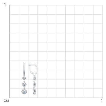 Серьги SOKOLOV 94025230 вес 3.41 г серебро, фианит купить,25650