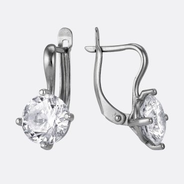 Серьги Красная пресня 3382715 вес 5.7 г серебро, фианит купить,26676