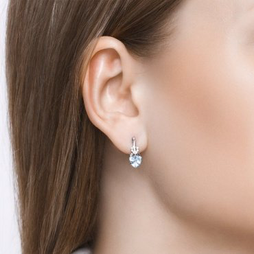 Серьги SOKOLOV 92021177 вес 2.11 г серебро, фианит, топаз купить,17502