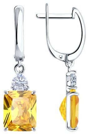 Серьги SOKOLOV 94026763 вес 4.65 г серебро, фианит купить,NaN