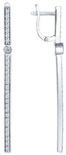 Серьги SOKOLOV 94021646 вес 4.49 г серебро, фианит купить,26592