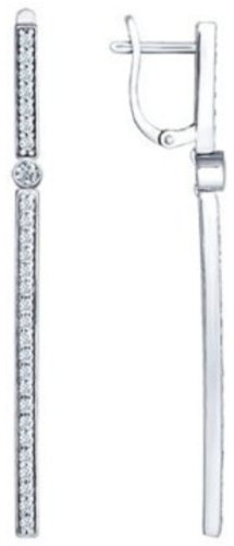Серьги SOKOLOV 94021646 вес 4.49 г серебро, фианит купить,26592