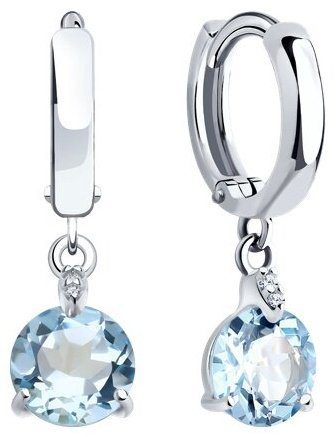 Серьги SOKOLOV 92022929 вес 2.54 г серебро, фианит купить,22162