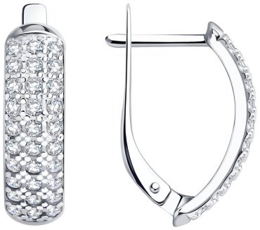 Серьги SOKOLOV 94020058 вес 3.22 г серебро, фианит купить,24820