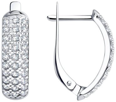 Серьги SOKOLOV 94020058 вес 3.22 г серебро, фианит купить,24820