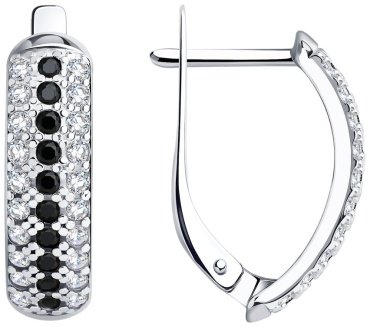Серьги SOKOLOV 94020059 вес 3.12 г серебро, фианит купить,23312