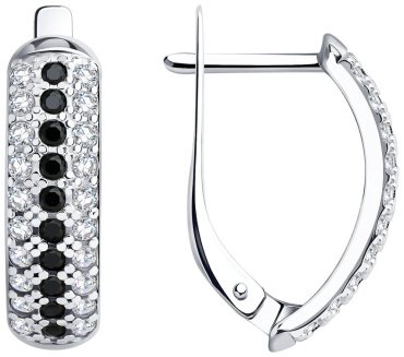 Серьги SOKOLOV 94020059 вес 3.12 г серебро, фианит купить,23312