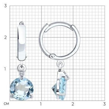 Серьги SOKOLOV 92022929 вес 2.54 г серебро, фианит купить,22162
