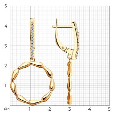 Серьги Diamant 93-121-01887-1 вес 5.36 г серебро, фианит купить,21705