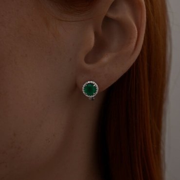 Серьги SOKOLOV 92022458 вес 2.23 г серебро, агат, фианит купить,NaN