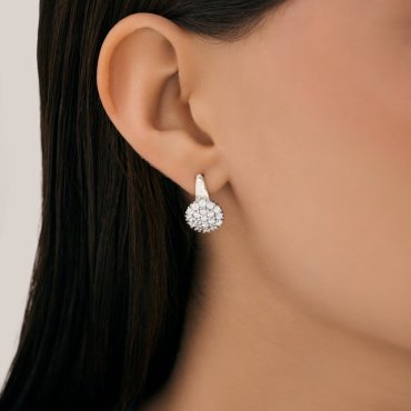 Серьги SOKOLOV 94027120 вес 3.67 г серебро, фианит купить,NaN