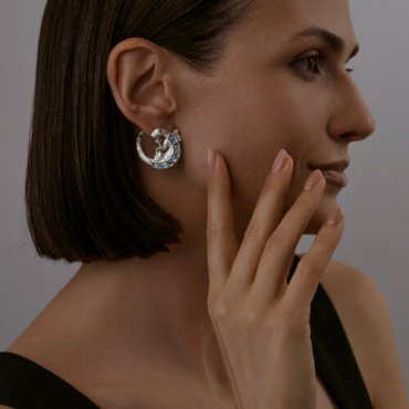 Серьги SOKOLOV 92022604 вес 12.85 г серебро, топаз, фианит купить,54230