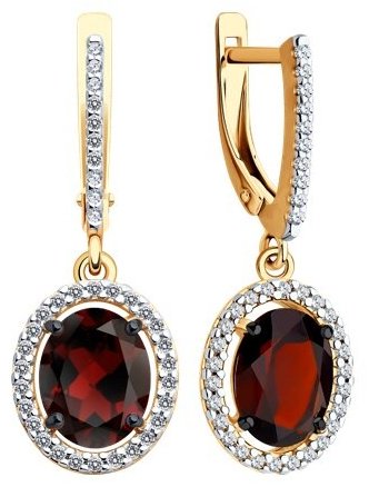 Серьги Diamant 93-321-01999-3 вес 3.64 г серебро, фианит купить,38988
