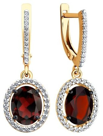 Серьги Diamant 93-321-01999-3 вес 3.64 г серебро, фианит купить,38988