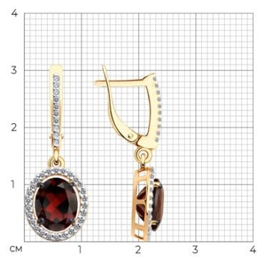 Серьги Diamant 93-321-01999-3 вес 3.64 г серебро, фианит купить,38988
