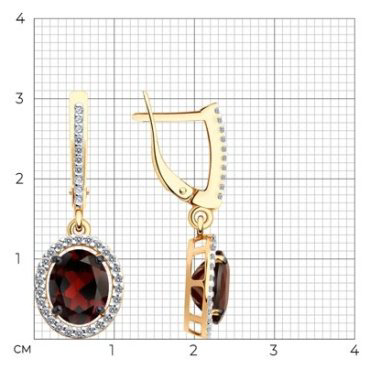 Серьги Diamant 93-321-01999-3 вес 3.64 г серебро, фианит купить,38988