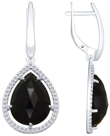 Серьги SOKOLOV 92022042 вес 7.71 г серебро, фианит купить,55911