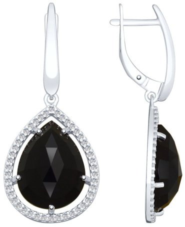 Серьги SOKOLOV 92022042 вес 7.71 г серебро, фианит купить,55911